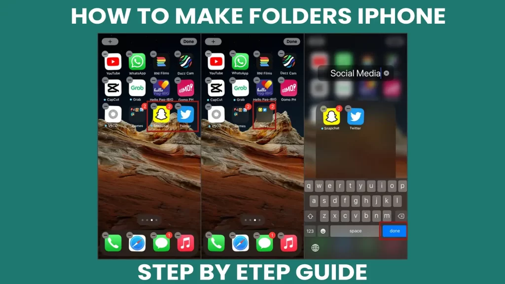 how to make folders iPhone